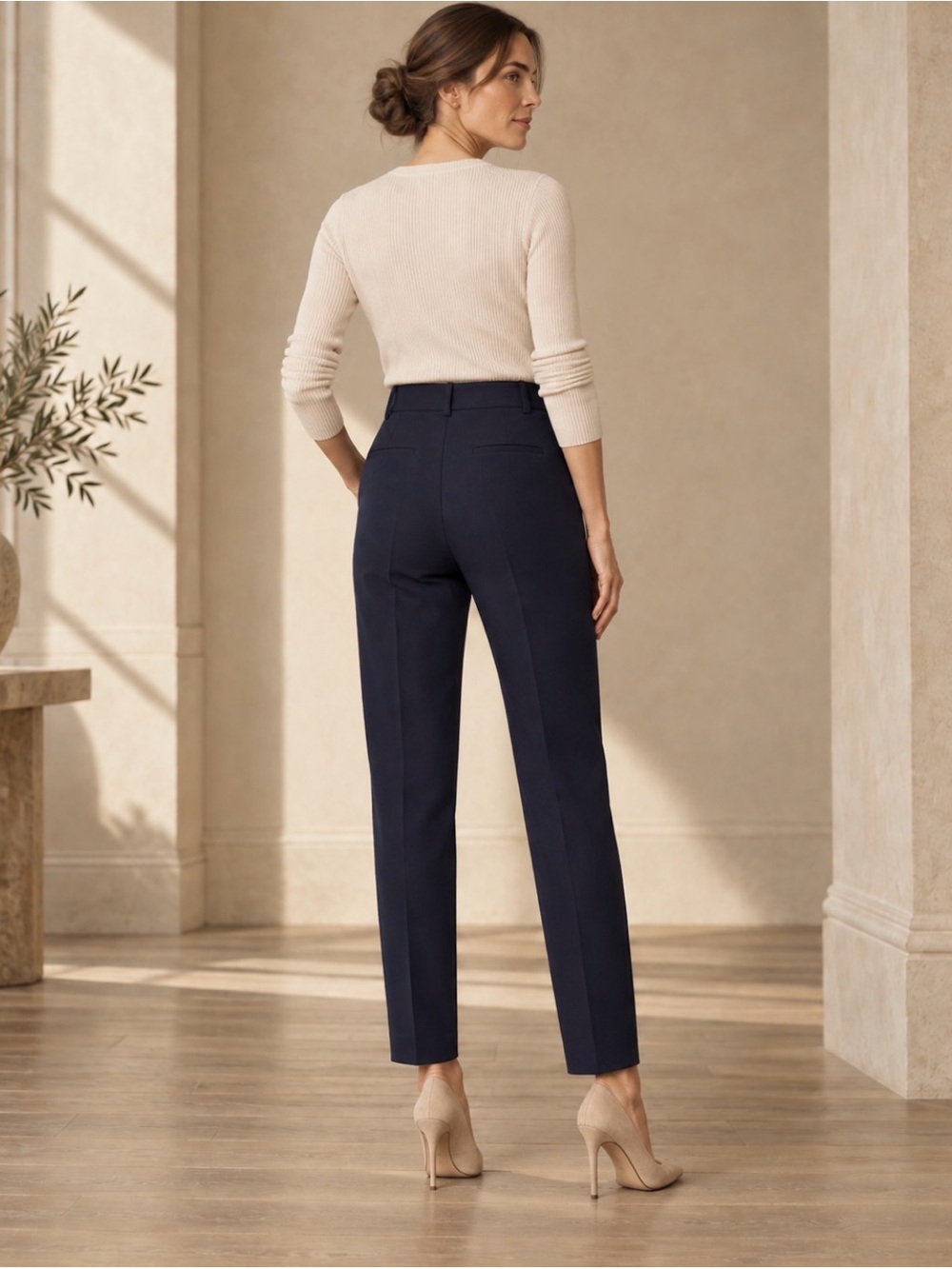 J.Crew High-Rise Cameron Navy Tailored Ankle Pants NWOT Size 0 - Picture 2 of 10
